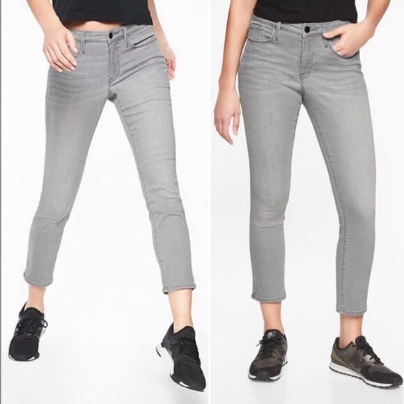 ATHLETA Sculptek Skinny Crop Jean Granite Wash - Picture 1 of 9